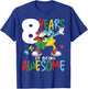 8 Year Old Birthday Autistic Boy Girl Autism Awareness T-Shirt - T-Shirt | Royal