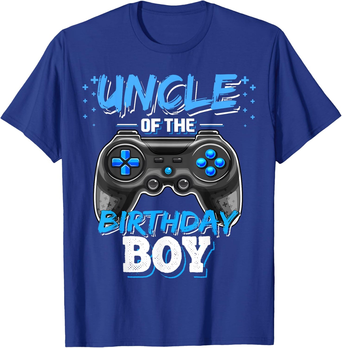 Uncle of the Birthday Boy Matching Video Game Birthday Gift T-Shirt - T-Shirt | Royal