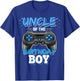 Uncle of the Birthday Boy Matching Video Game Birthday Gift T-Shirt - T-Shirt | Royal
