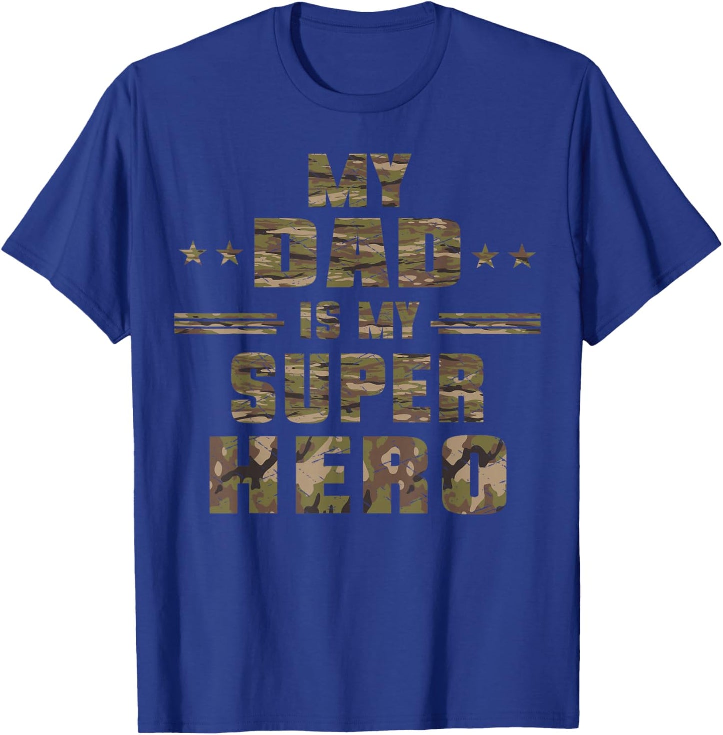 My Dad Is My Super Hero Daddy Pa Fathers Day T-Shirt - T-Shirt | Royal
