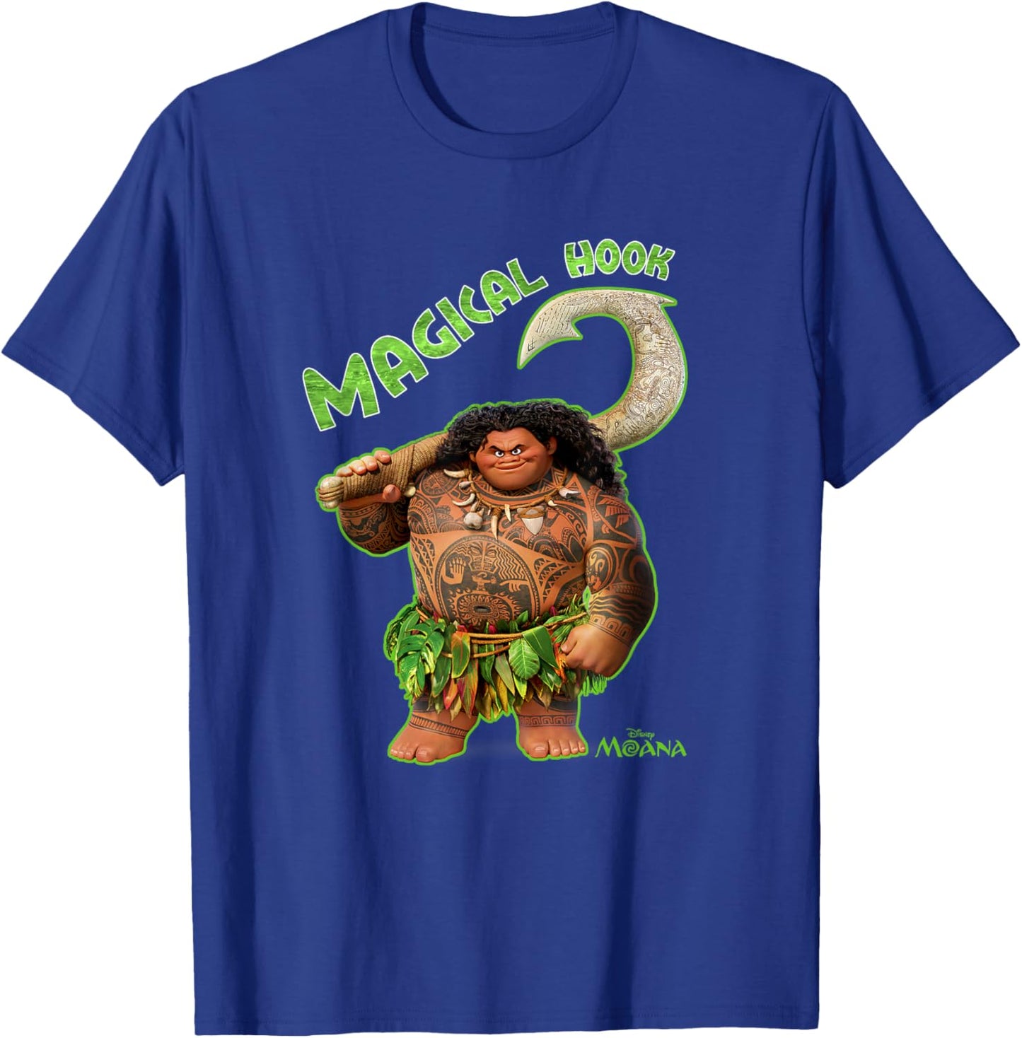 Disney Moana Maui Iconic Magical Hook Big Chest Portrait T-Shirt - T-Shirt | Royal