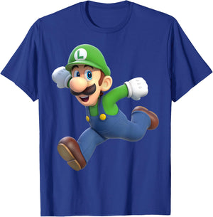Super Mario Luigi 3D Poster T-Shirt - T-Shirt | Royal