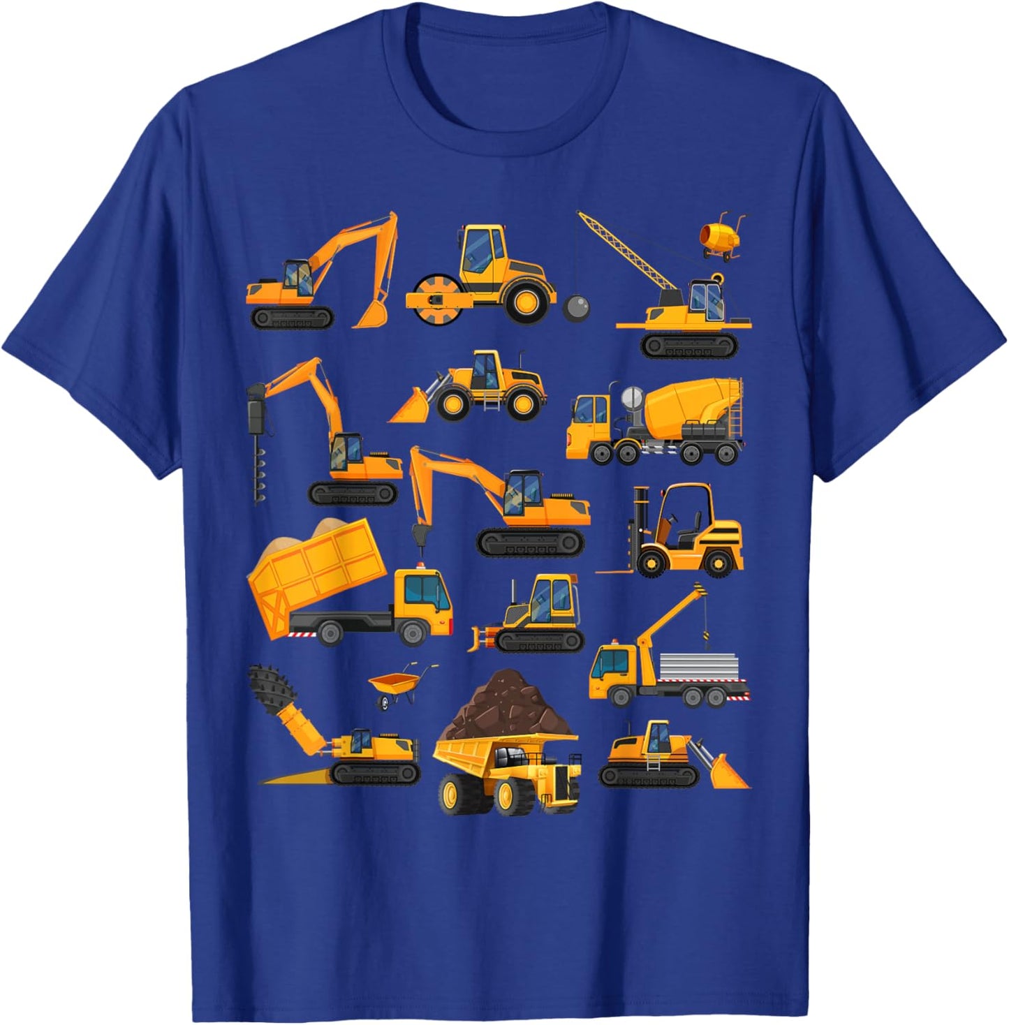 Vehicles Construction Trucks Gifts Women Boys Girls T-Shirt - T-Shirt | Royal
