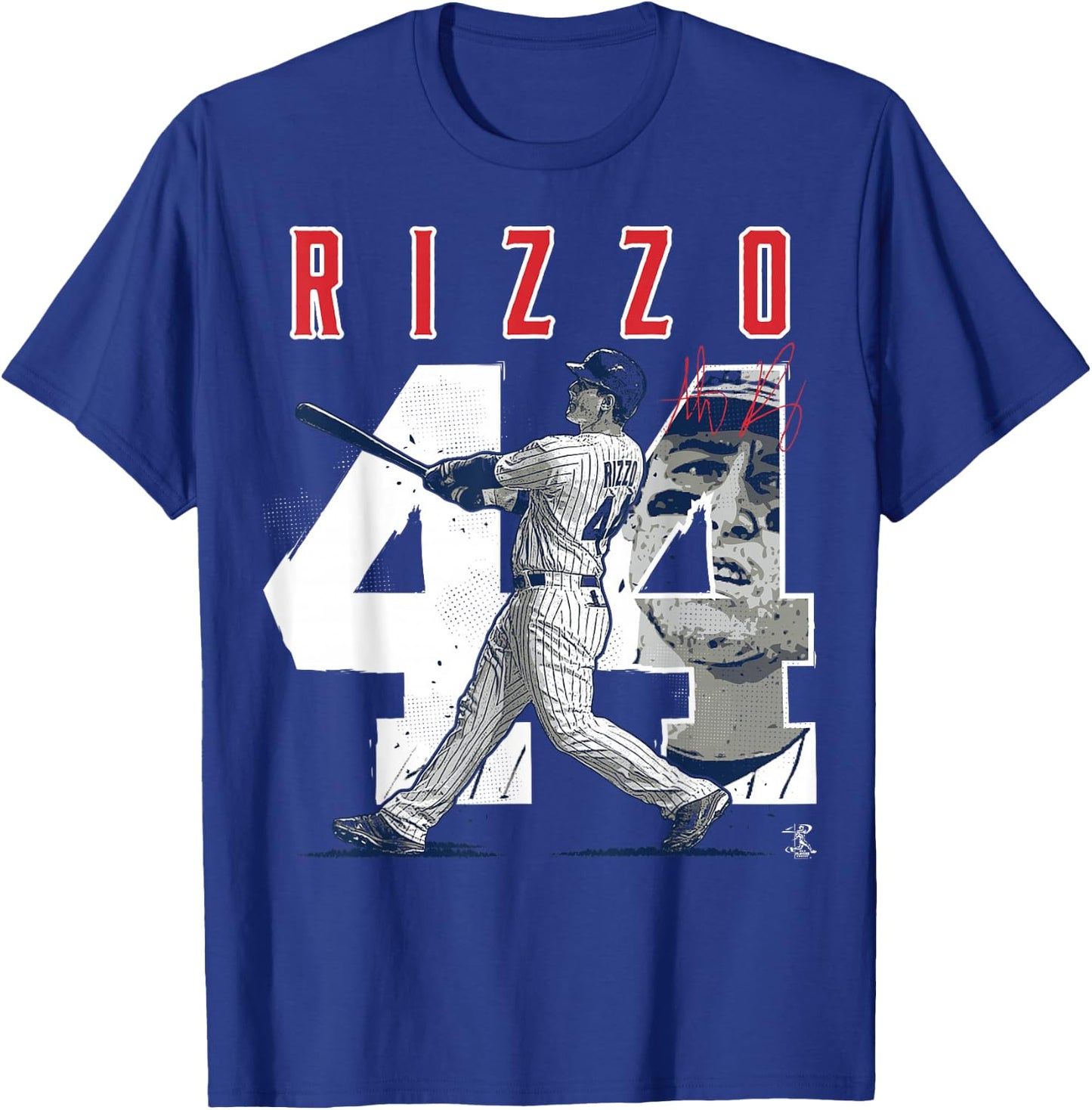 Anthony Rizzo Number & Portrait - Apparel T-Shirt - T-Shirt | Royal