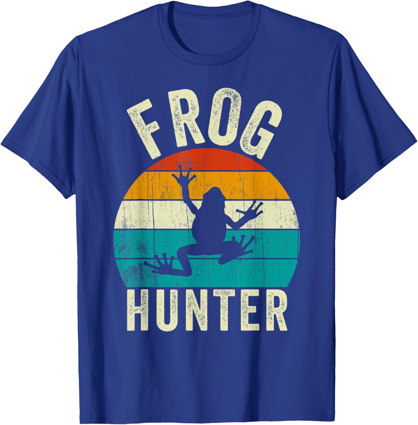 Frog Hunter Funny Vintage Frogs Catcher Kids T-Shirt - T-Shirt | Royal