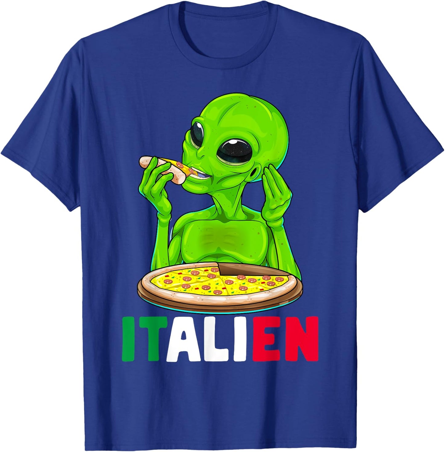 Italian Alien Italien Italy UFO Extraterrestrial Pizza Meme T-Shirt - T-Shirt | Royal