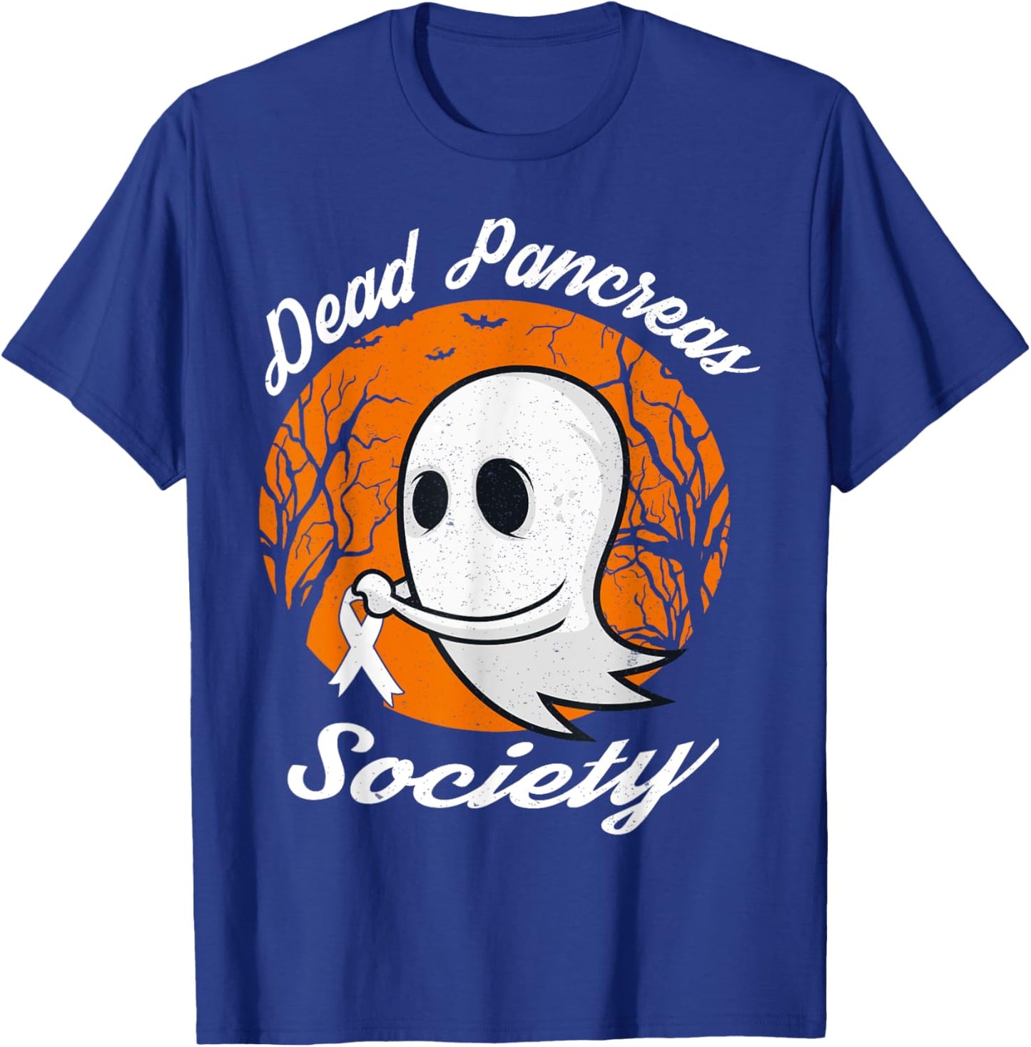 Diabetes Awareness Dead Pancreas Society Halloween Ghost T-Shirt - T-Shirt | Royal