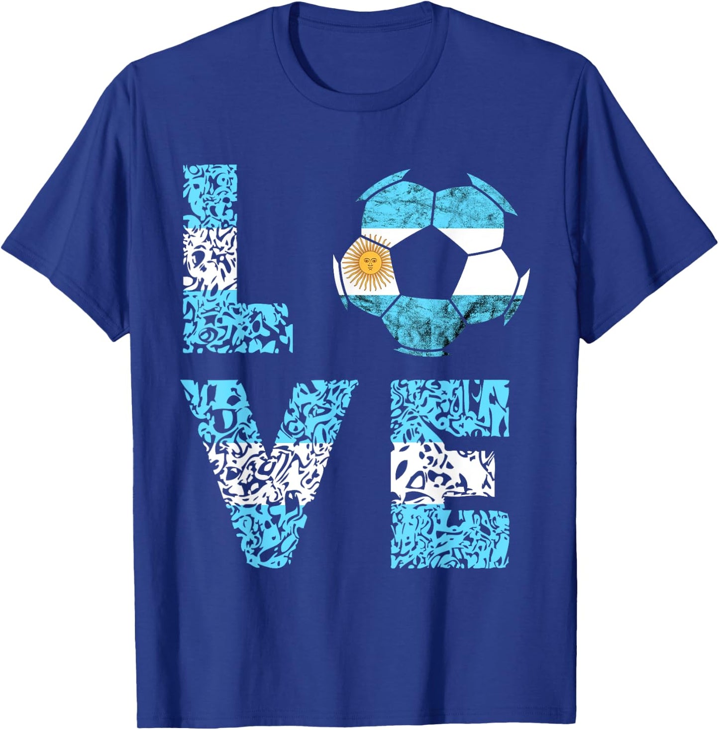 Argentina Soccer Team Argentina Love Ball Argentinian Roots T-Shirt - T-Shirt | Royal