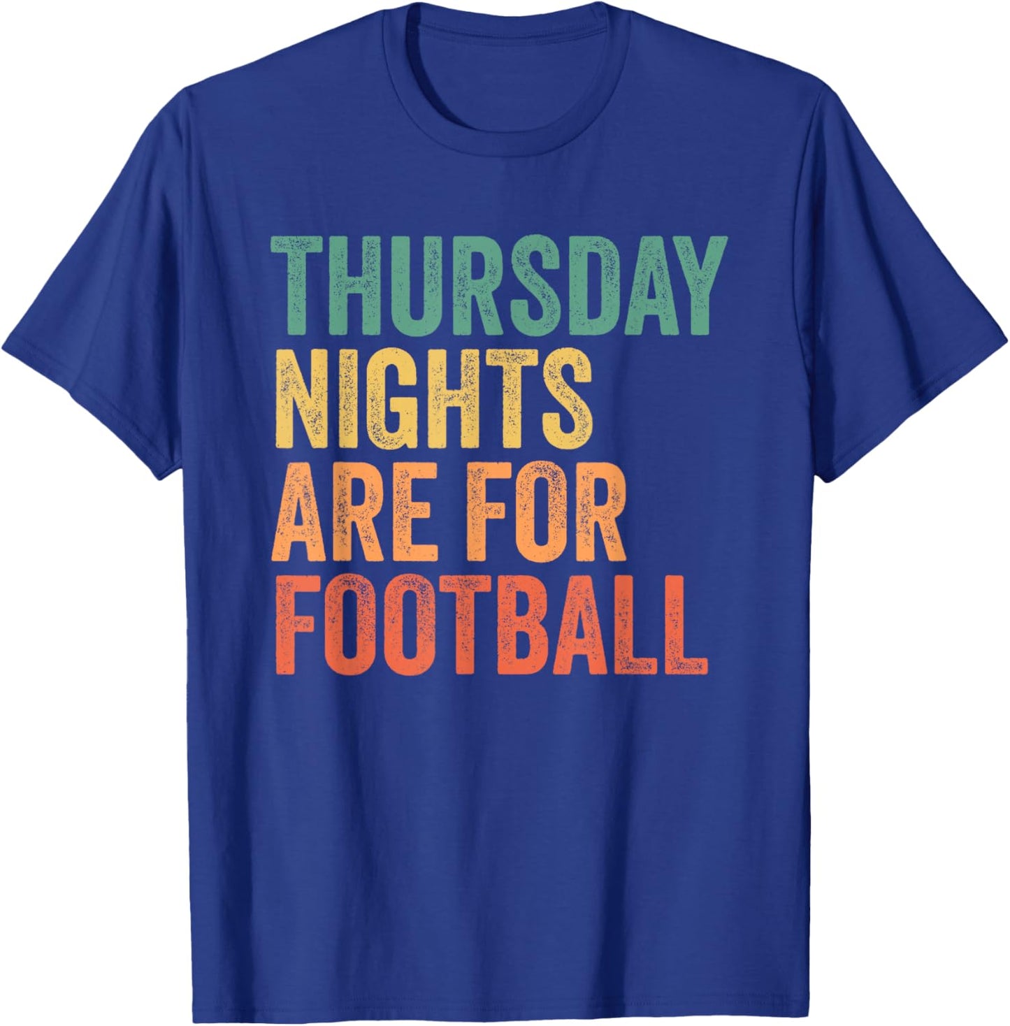 Thursday Nights Are For Football Funny Retro T-Shirt - T-Shirt | Royal