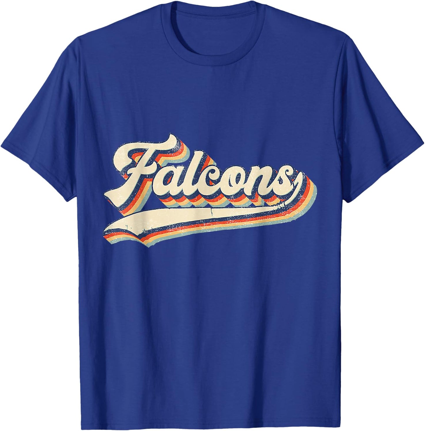 Falcons Sports Name Vintage Retro Women Boy Girl T-Shirt - T-Shirt | Royal