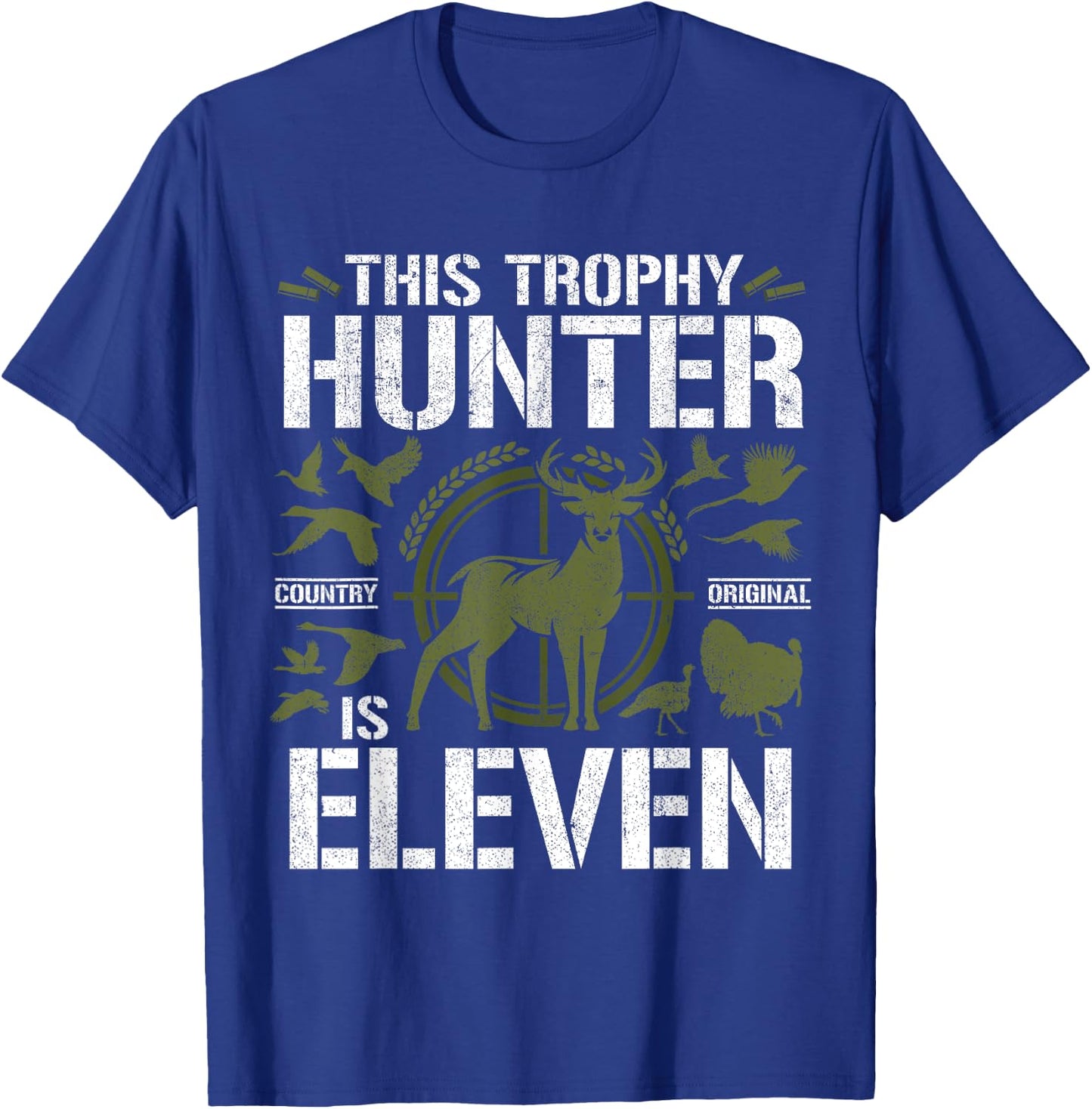 11 Year Old Hunting Birthday Party Deer Hunter 11th Gift T-Shirt - T-Shirt | Royal