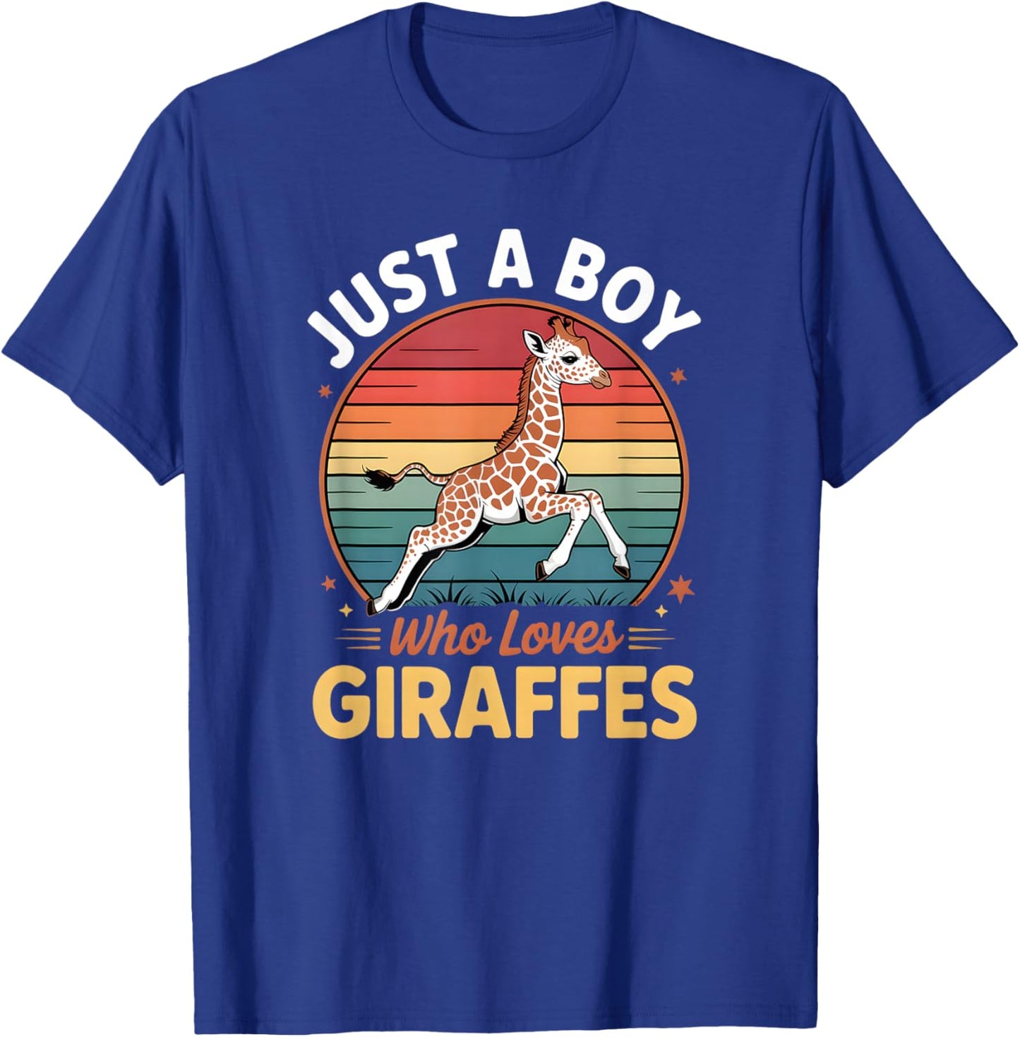 Boys Giraffe T-Shirt - T-Shirt | Royal