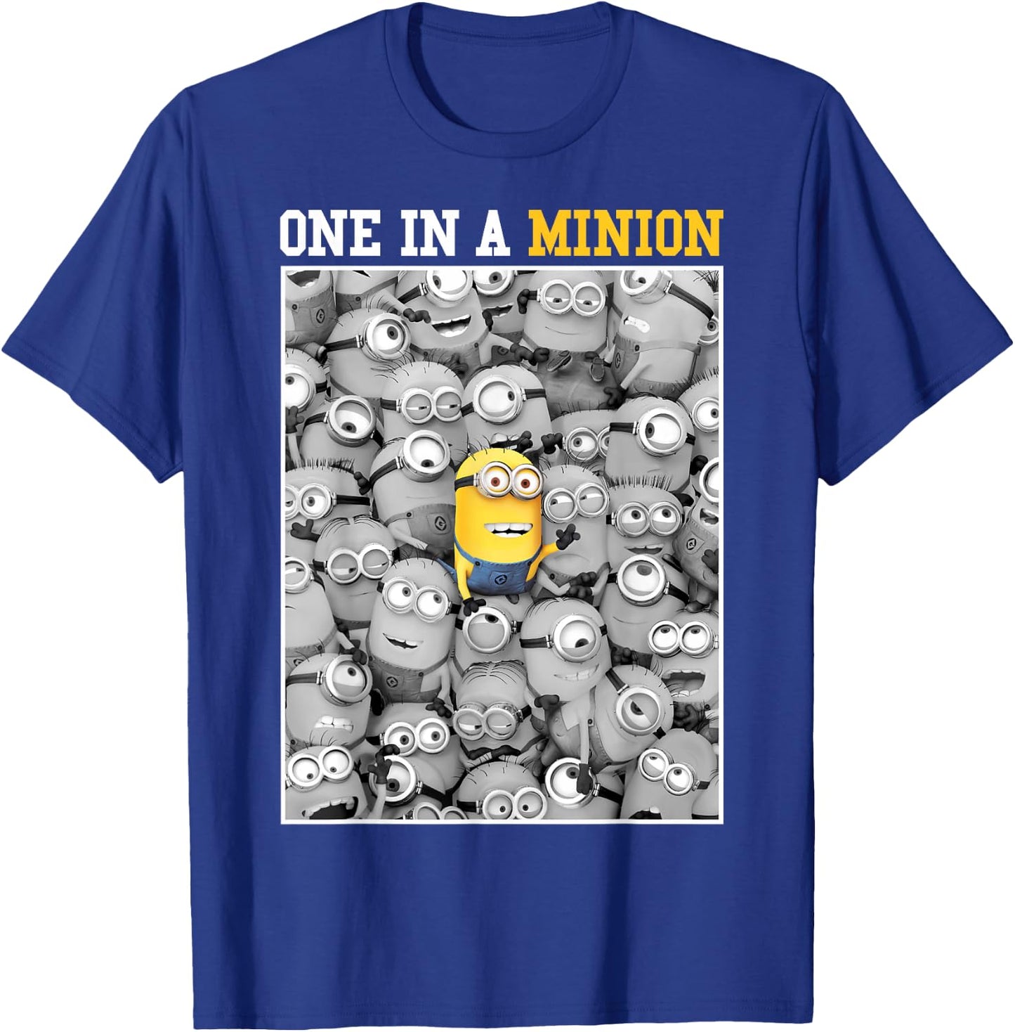Despicable Me Minions One in A Minion Color Pop Portrait Small T-Shirt - T-Shirt | Royal