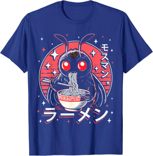 Kawaii Mothman Ramen Japanese Noodles Aesthetic Otaku Lover T-Shirt - T-Shirt | Royal