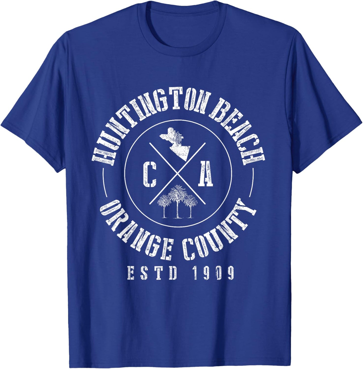 Huntington Beach Orange County California CA T-Shirt - T-Shirt | Royal