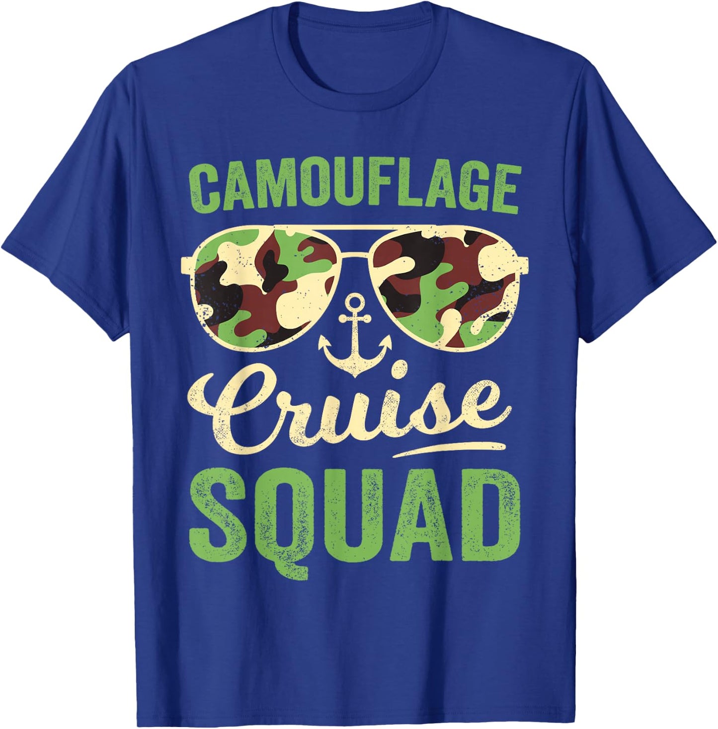 Camouflage Cruise Squad Retro Vintage Family Matching Camo T-Shirt - T-Shirt | Royal