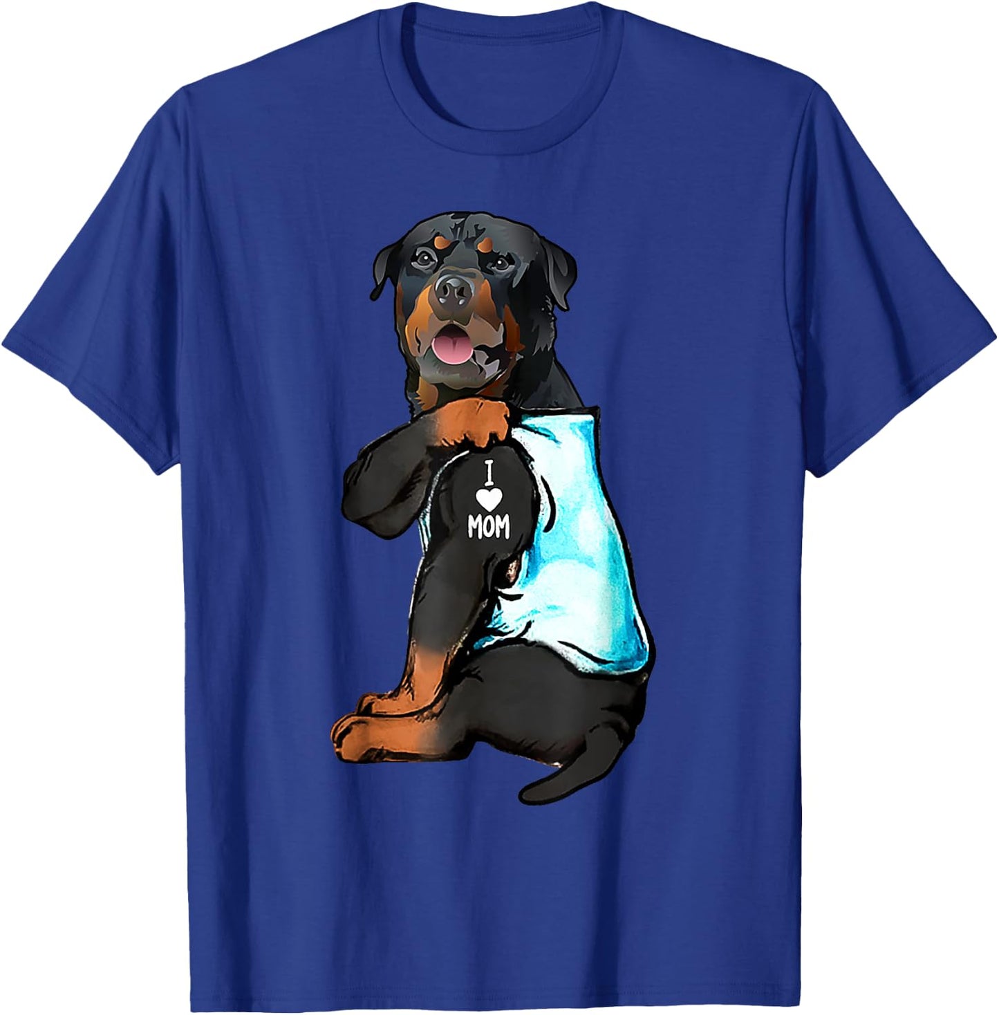 Rottweiler I Love Mom Tattoo T-Shirt - T-Shirt | Royal