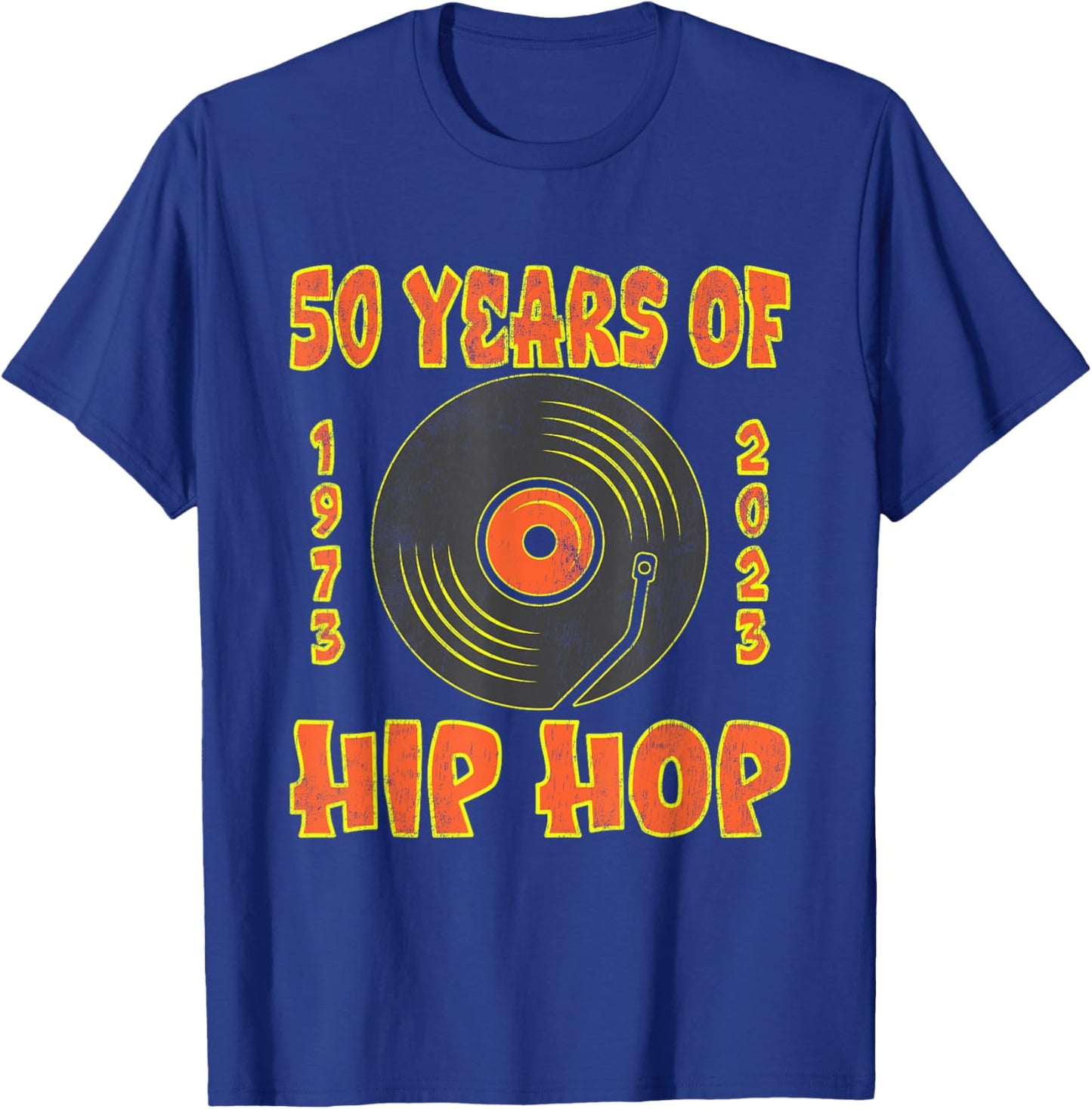 Hip Hop Music Lover - 50th Anniversary 50 Years of Hip Hop T-Shirt - T-Shirt | Royal
