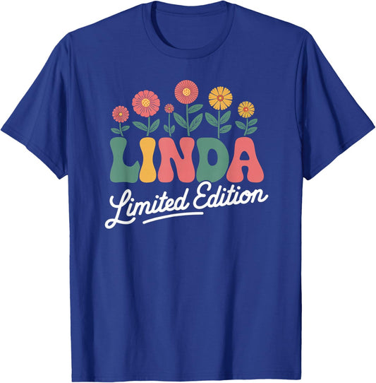 Linda Limited Edition Vintage Custom Name Wife Grandma T-Shirt - T-Shirt | Royal