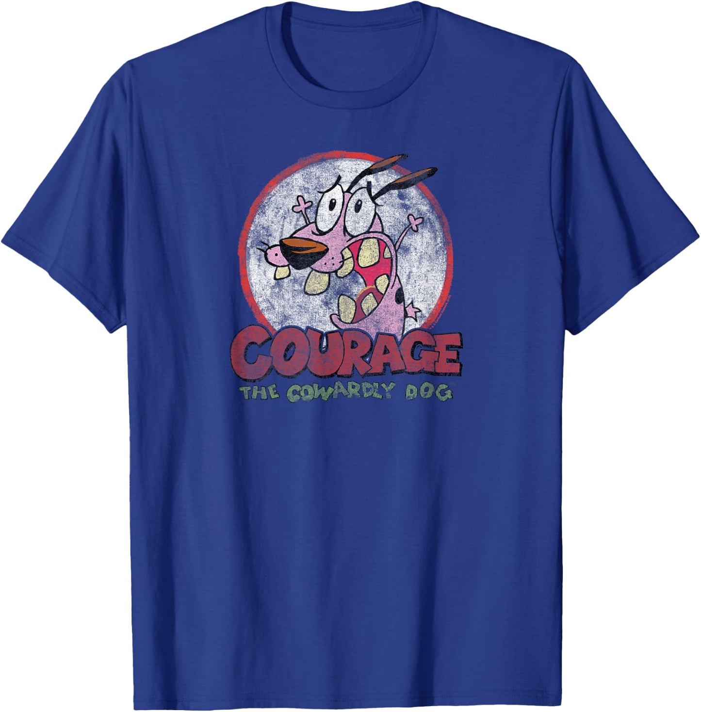 Courage The Cowardly Dog Vintage Courage T-Shirt - T-Shirt | Royal