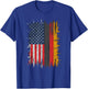 Half German Half American USA Flag Germany America T-Shirt - T-Shirt | Royal