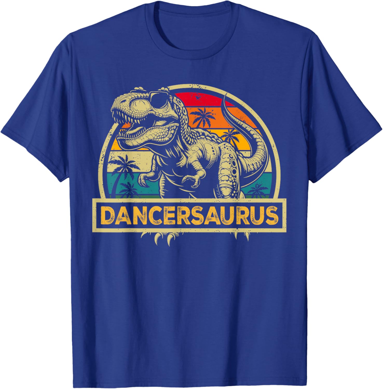 Dancersaurus T Rex Dinosaur Dancer Saurus Family Matching T-Shirt - T-Shirt | Royal
