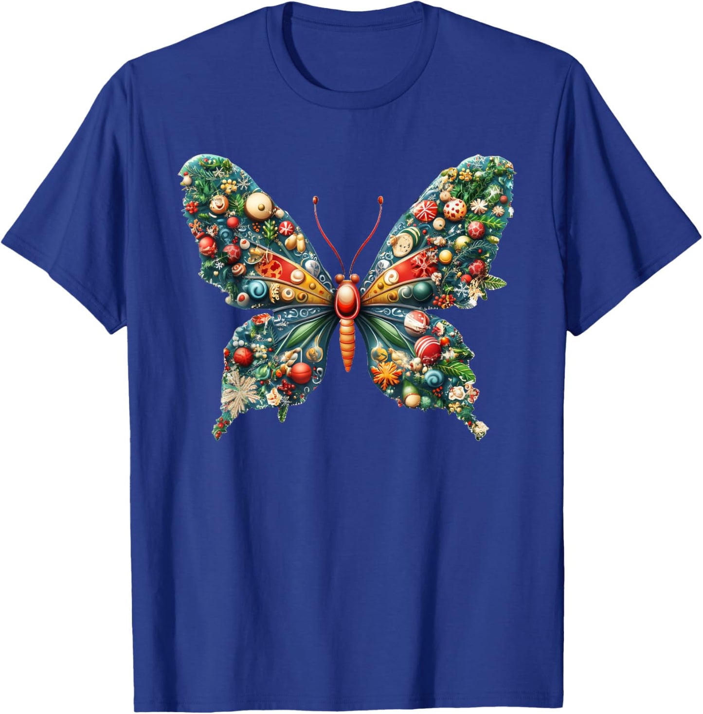 Christmas Butterfly Xmas T-Shirt - T-Shirt | Royal