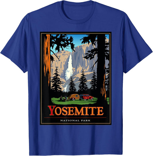Yosemite Shirt Vintage National Park T-Shirt - T-Shirt | Royal