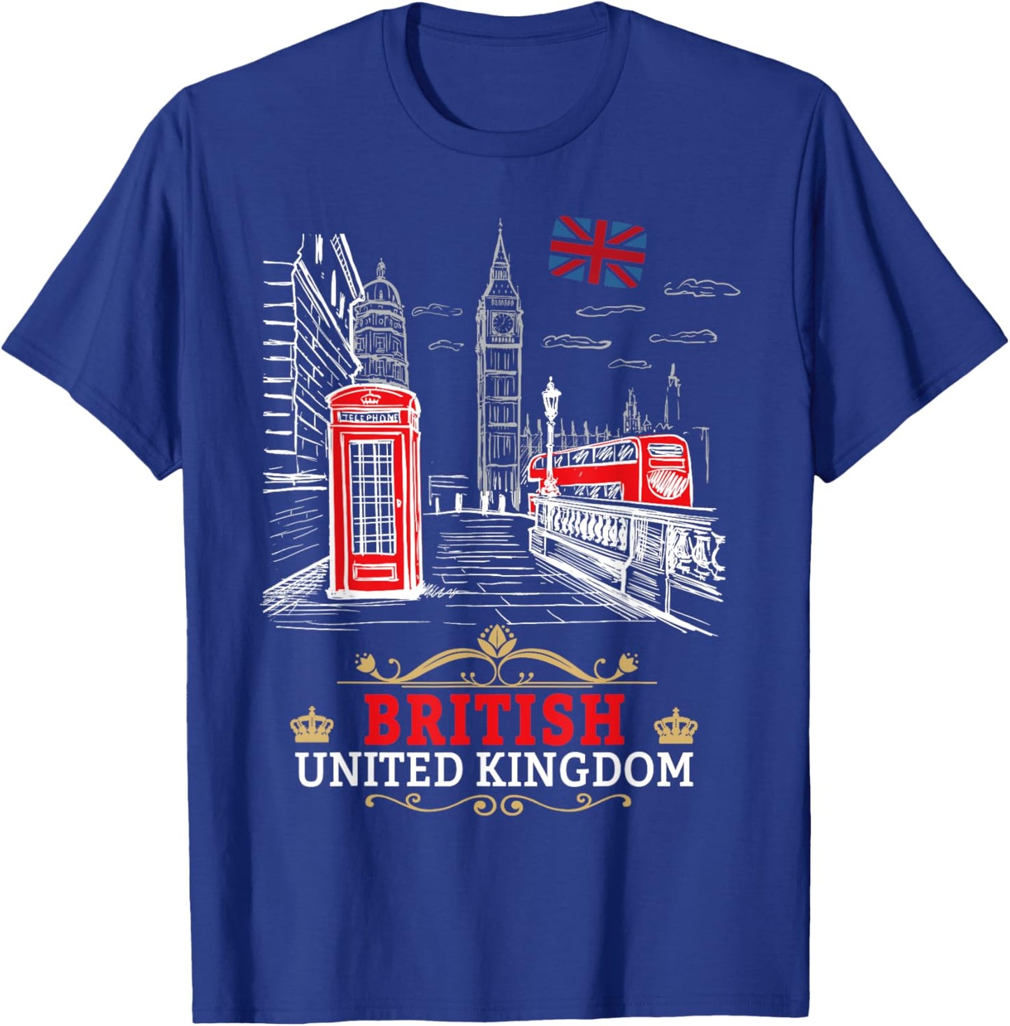 British Souvenirs Outfit Idea For Kids & England British T-Shirt - T-Shirt | Royal
