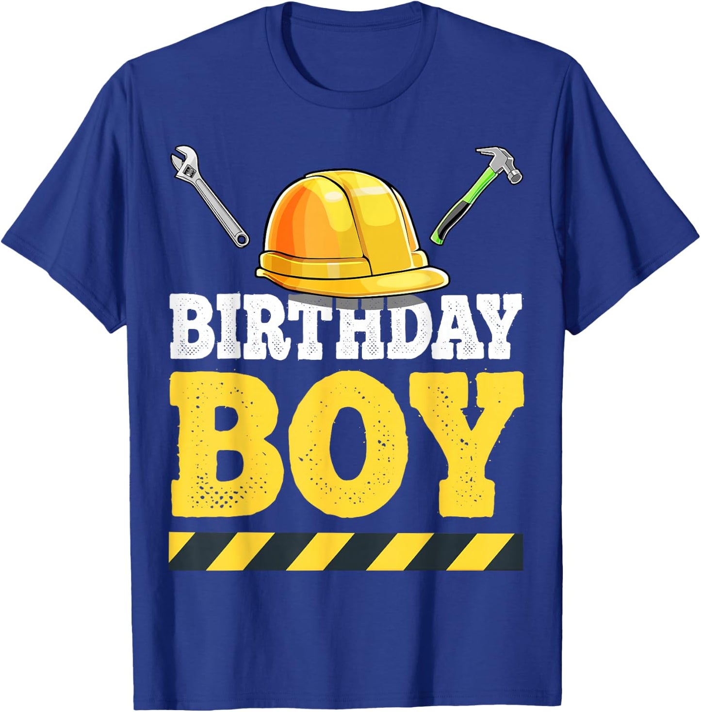 Birthday Boy Construction Birthday Party Hat Boys Gift T-Shirt - T-Shirt | Royal