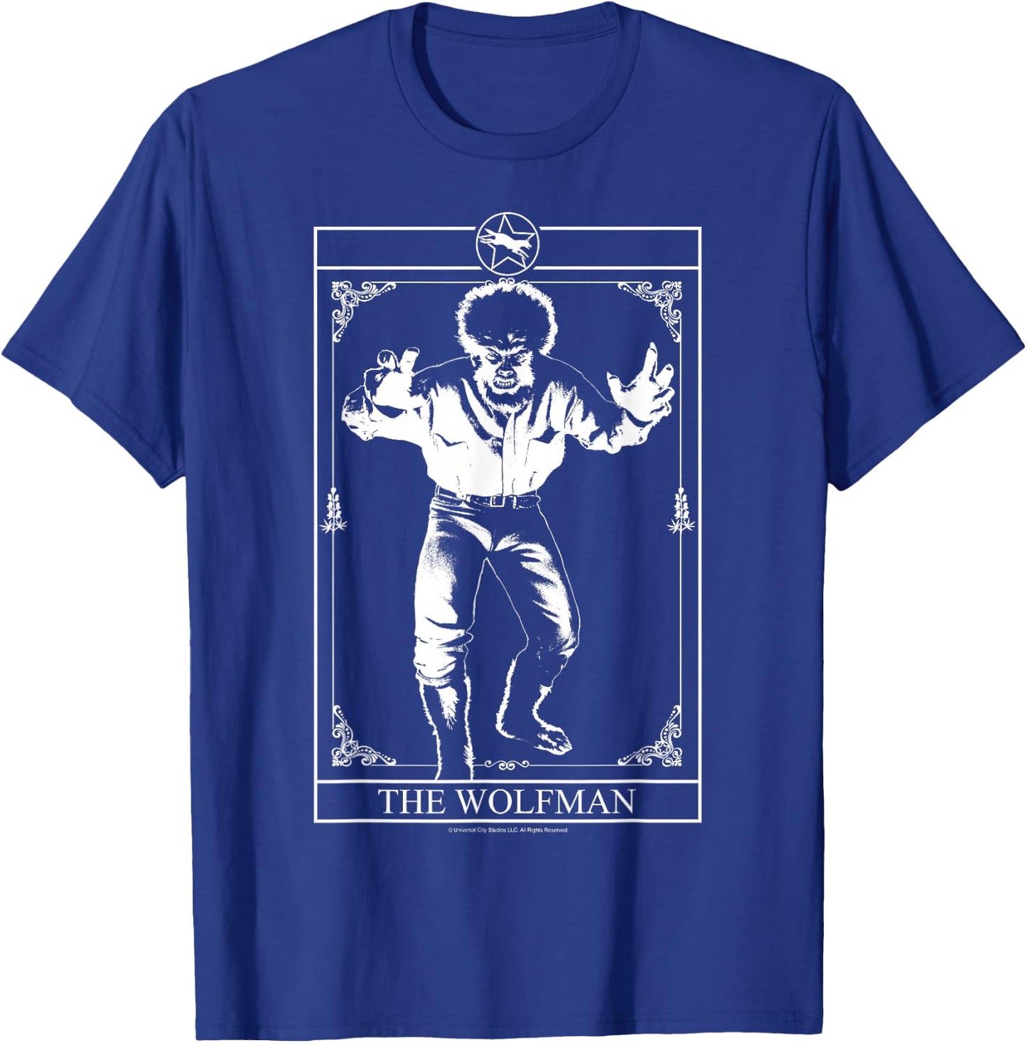 Universal Monsters The Wolfman Tarot Card T-Shirt - T-Shirt | Royal