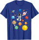 Solar System Planets Science Space Astronaut Universe Galaxy T-Shirt - T-Shirt | Royal