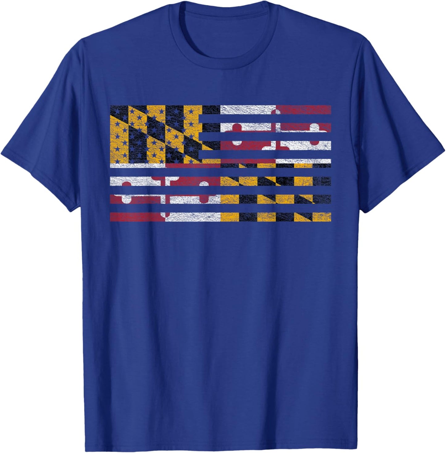 Maryland State Flag Usa United States American Flag T-Shirt - T-Shirt | Royal