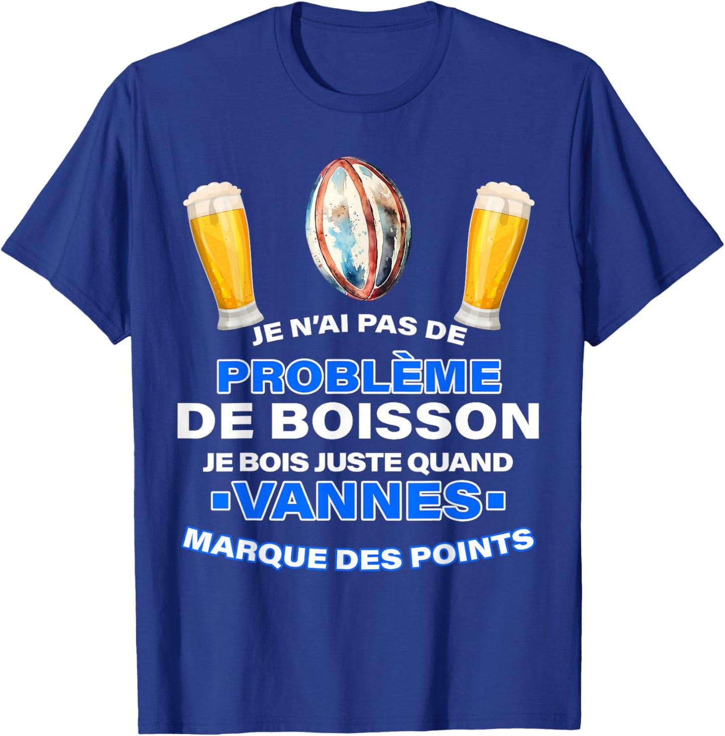 Valves Rugby Fans Aperitif Beer Spirit Club Humour , Black, S T-Shirt - T-Shirt | Royal