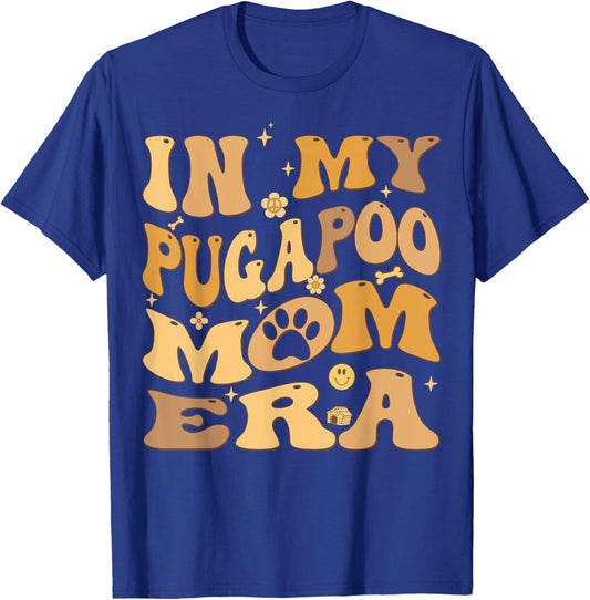 In My Pugapoo Mom Era Groovy Pugoodle Dog Women Kids T-Shirt - T-Shirt | Royal