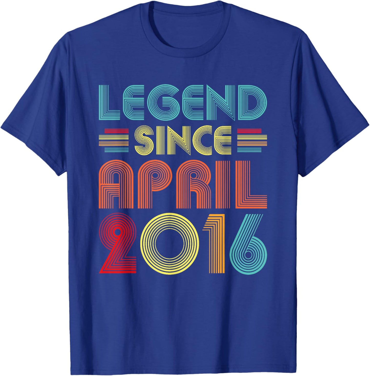 Legend Since April 2016 Birth Of Birthday 2016 Vintage Idea T-Shirt - T-Shirt | Royal