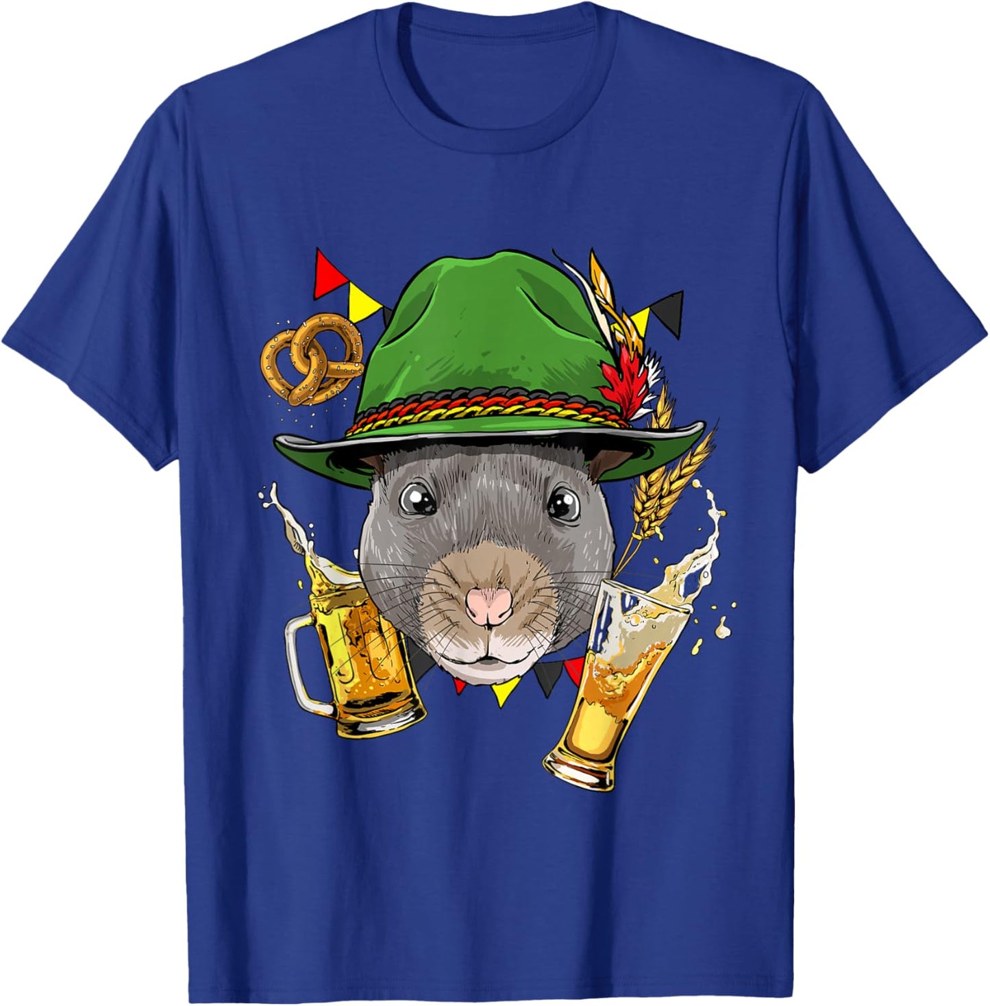 Rat Oktoberfest Lederhosen Costume Gift German Beer Fest T-Shirt - T-Shirt | Royal