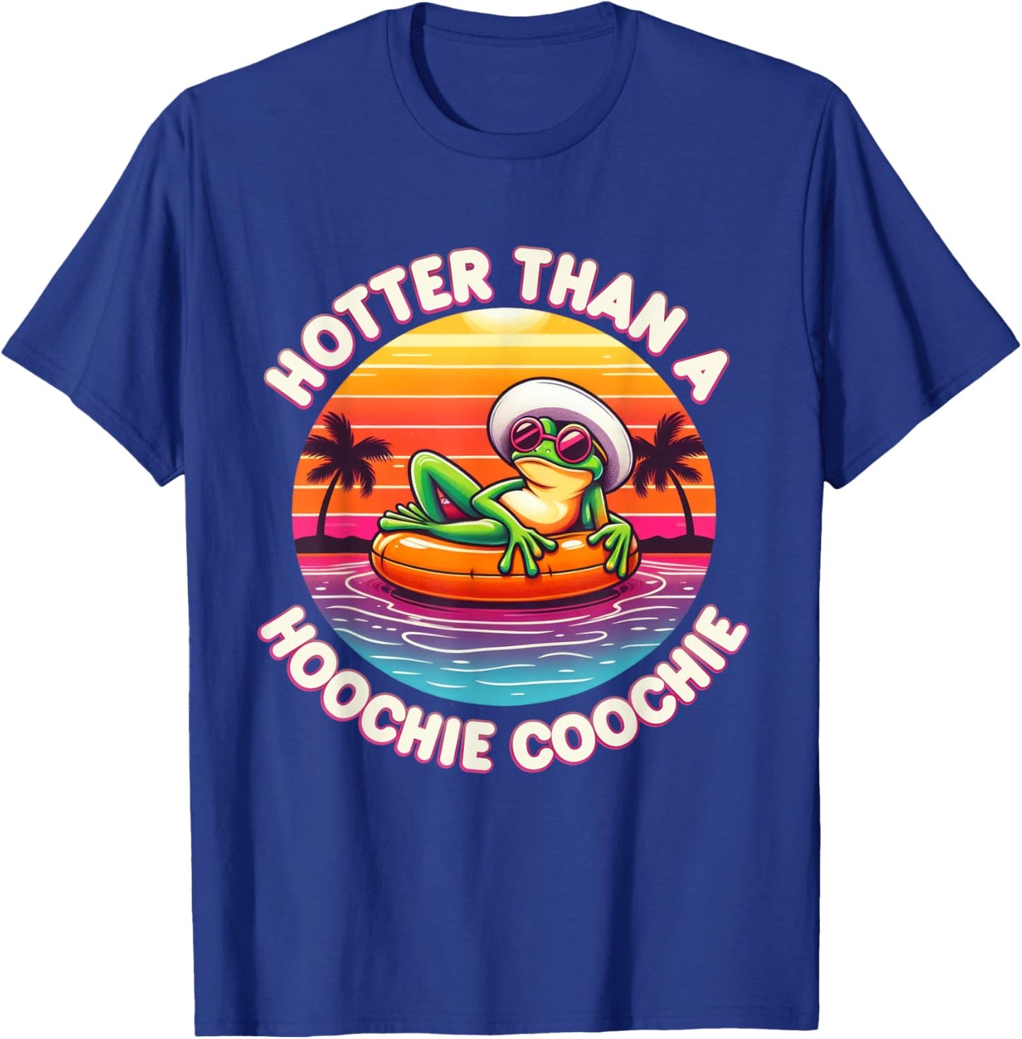 Hotter Than A Hoochie Coochie Frog Country Music Fans Design T-Shirt - T-Shirt | Royal