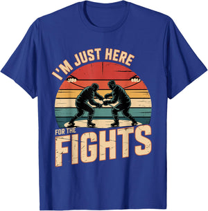 I'm Just Here for The Fights Hockey Fan Banter T-Shirt - T-Shirt | Royal