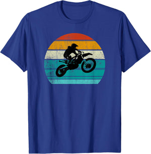 Dirt Bike Motocross Motorcycle Vintage Retro Boys Men T-Shirt - T-Shirt | Royal