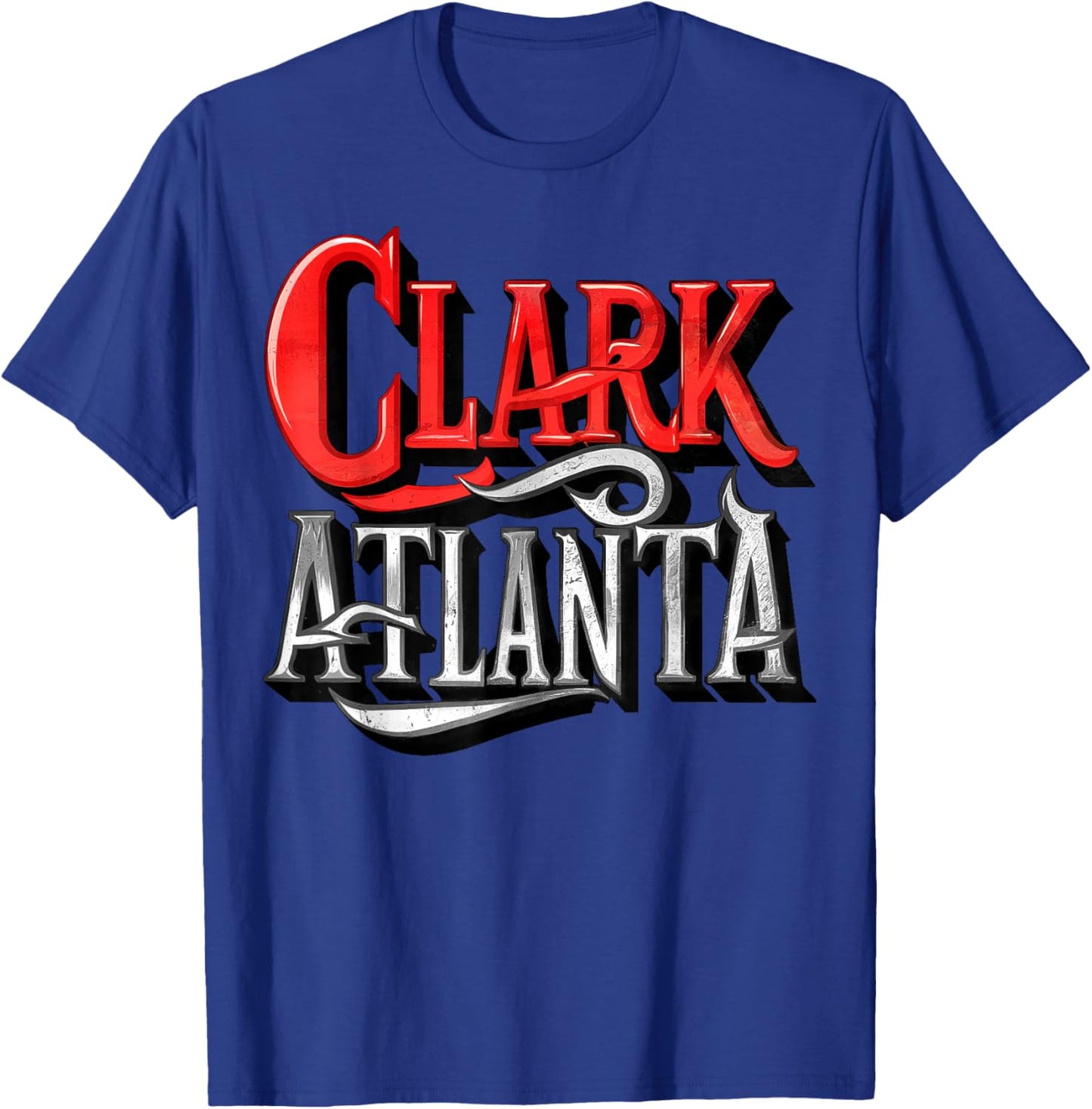 Vintage Clark & Atlanta Varsity Style T-Shirt - T-Shirt | Royal