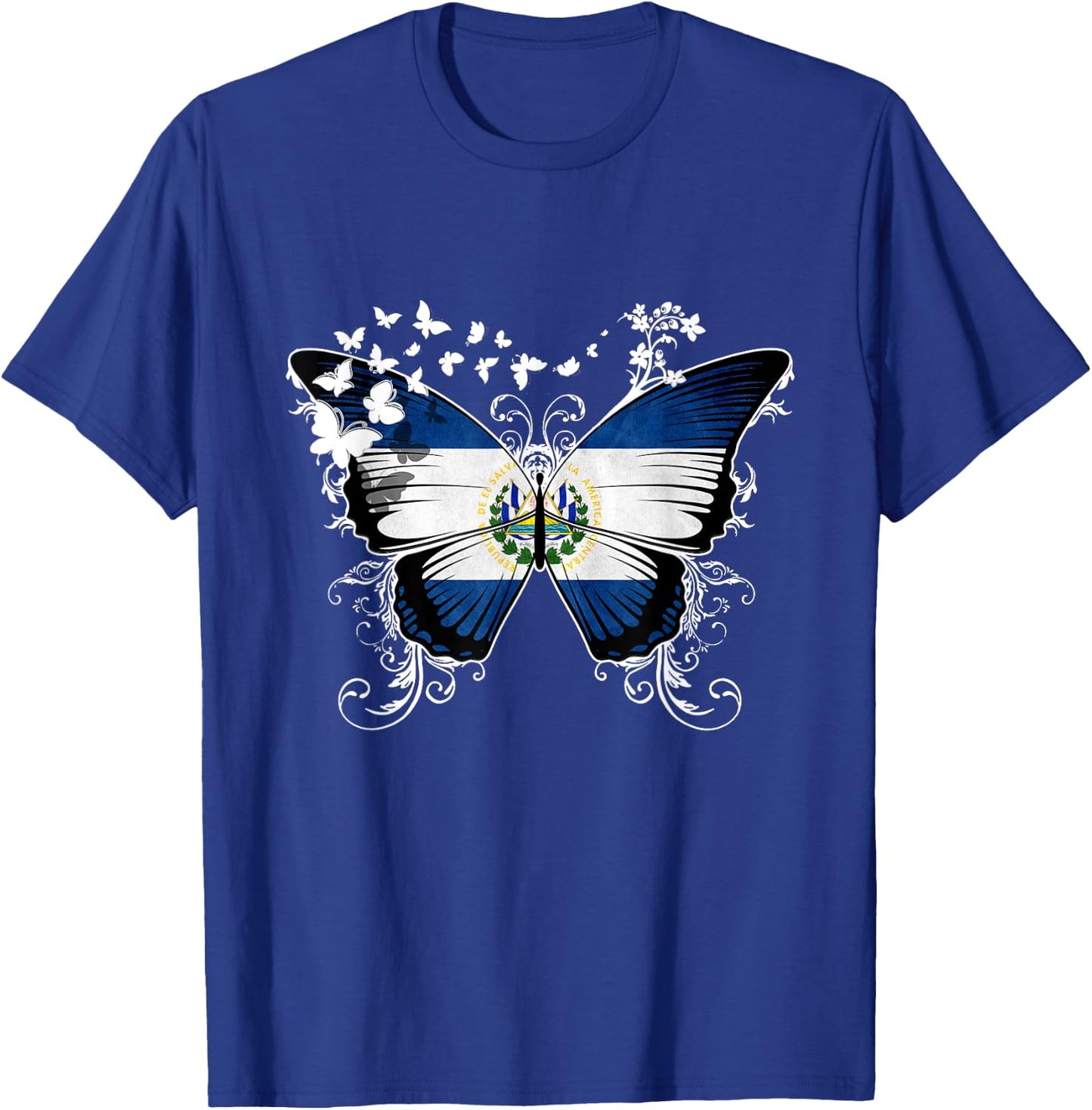 El Salvador Flag Salvadoran T-Shirt - T-Shirt | Royal