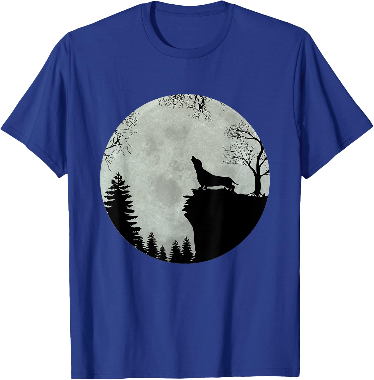 Dachshund Teckel Doxie Wiener Dog yowl yelp at full moon Women Kids T-Shirt - T-Shirt | Royal