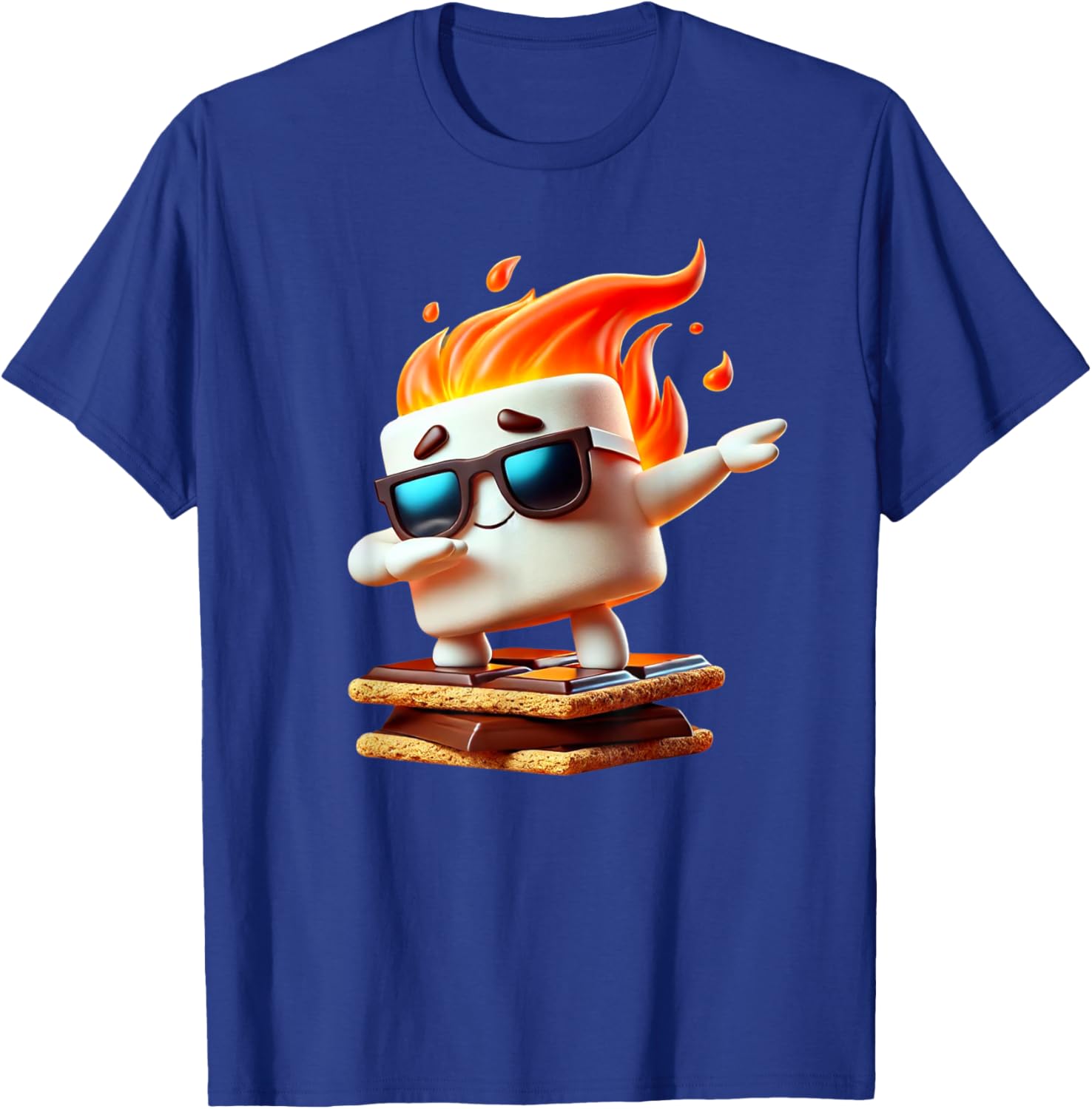 Dabbing Smore Marshmallow Cute Dab Dance Camping Camper Gift T-Shirt - T-Shirt | Royal