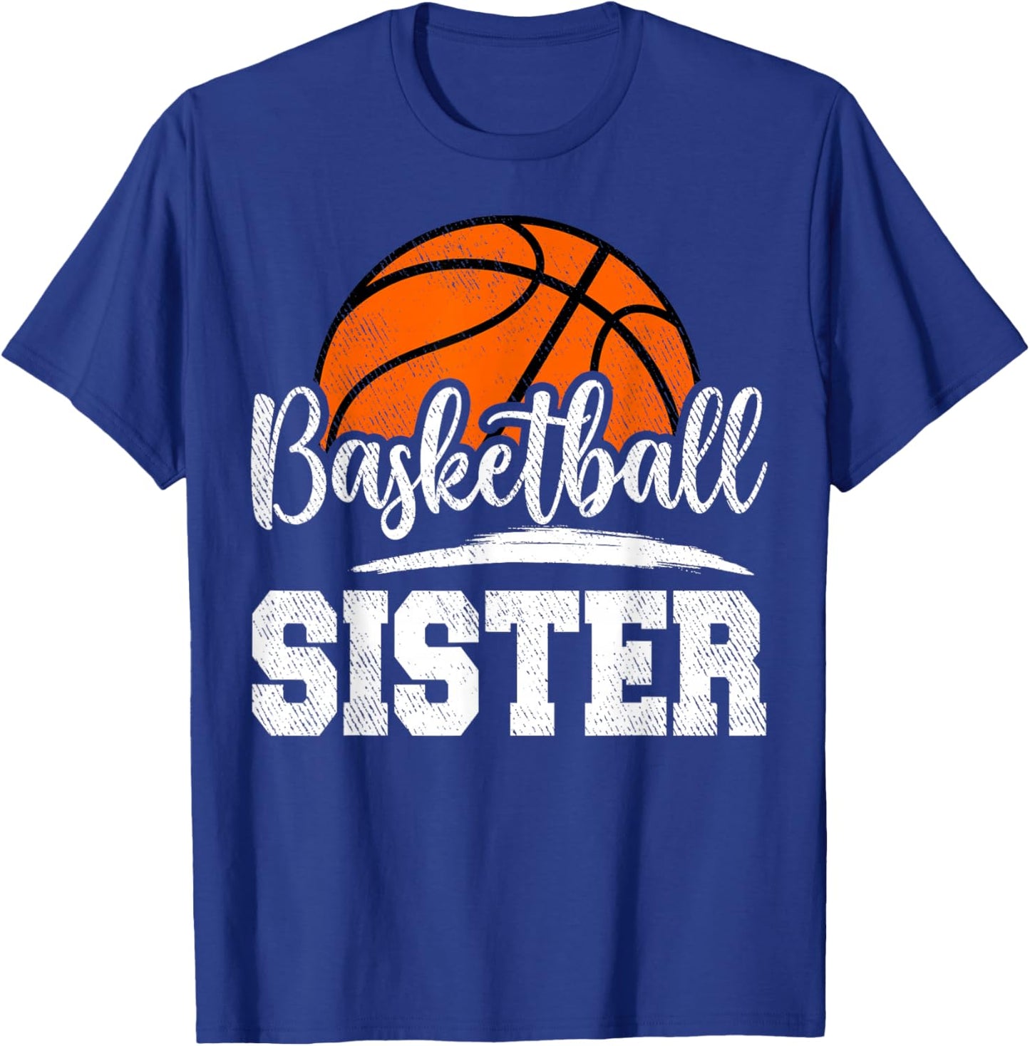 Basketball Sister Basketball Player Game Day Family T-Shirt - T-Shirt | Royal