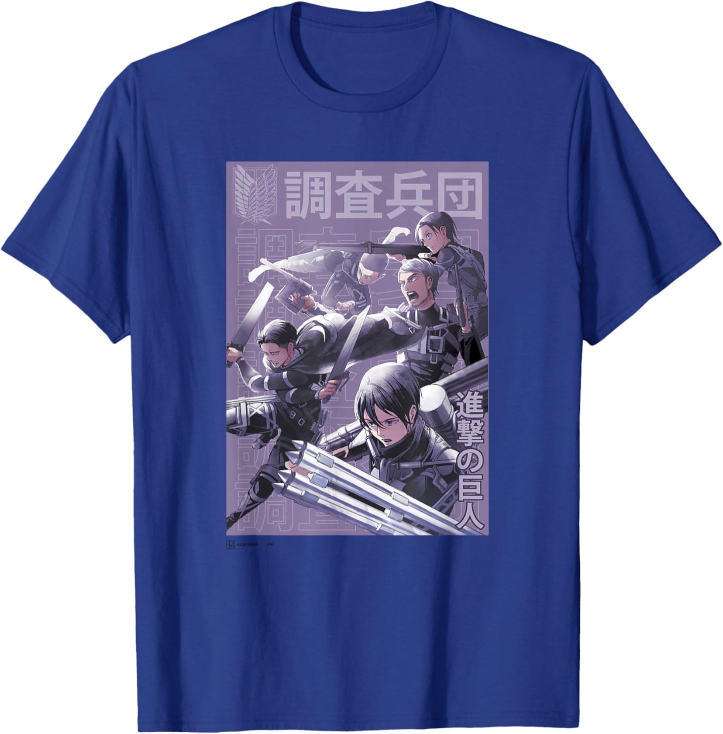 Attack on Titan Group Shot Scout Regiment Anime Epic Poster T-Shirt - T-Shirt | Royal