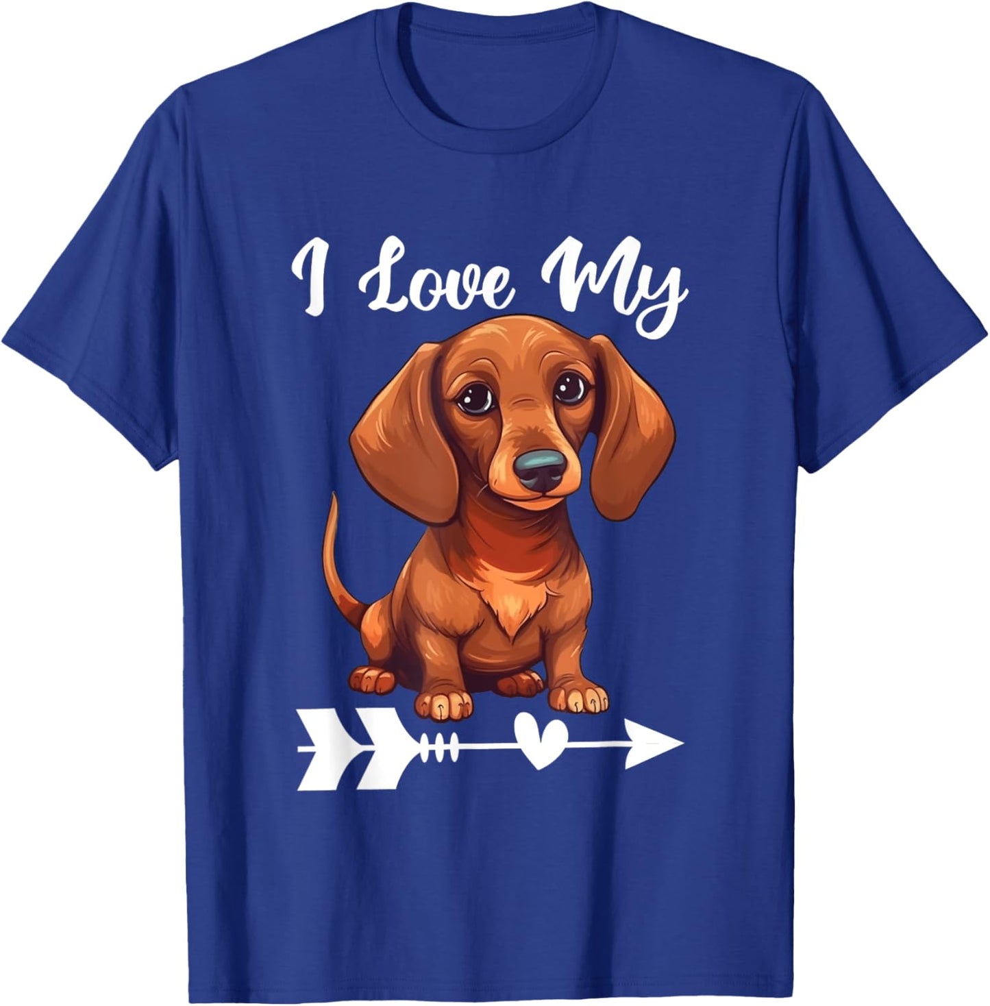 I Love My Dachshund - Wiener Dog Trainer Breeder Pet Owner Women Girls Kids T-Shirt - T-Shirt | Royal