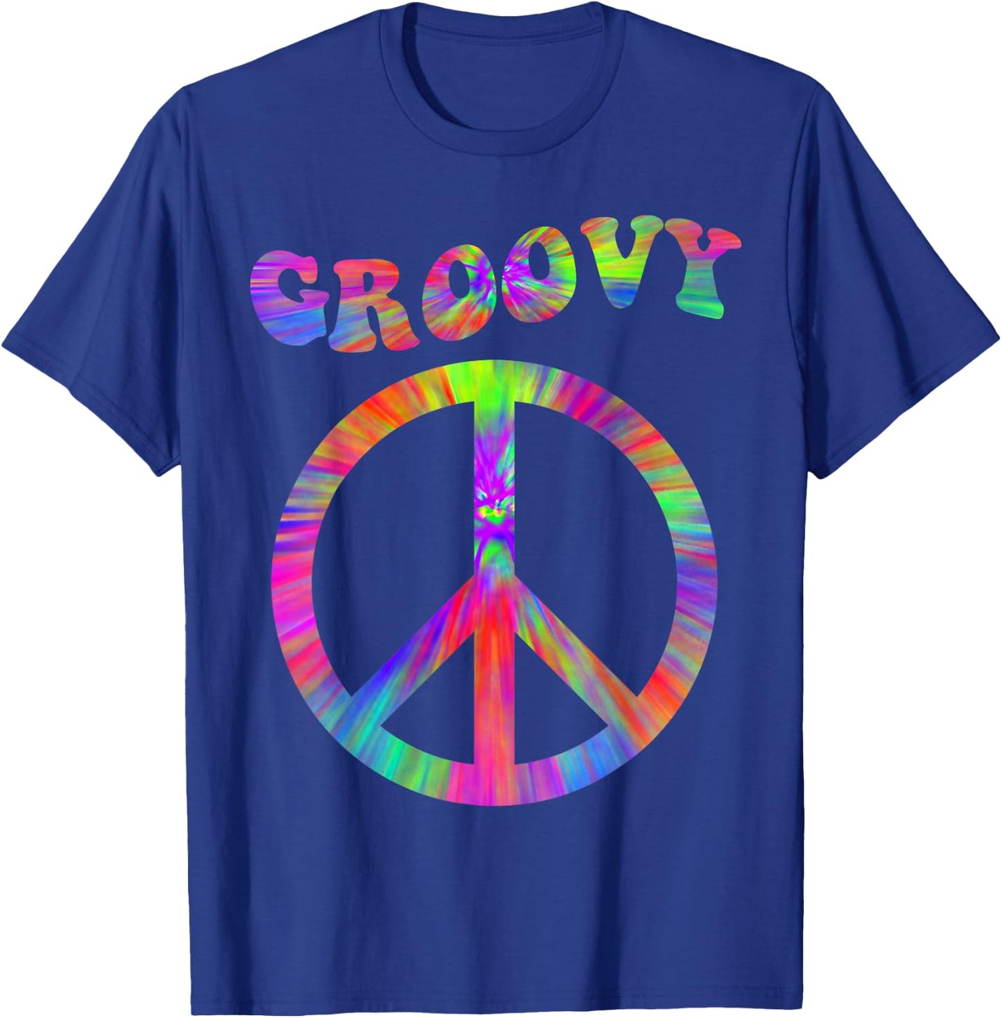 Groovy 70's Tie Dye Design Vintage 70s Gift Retro 70's des T-Shirt - T-Shirt | Royal