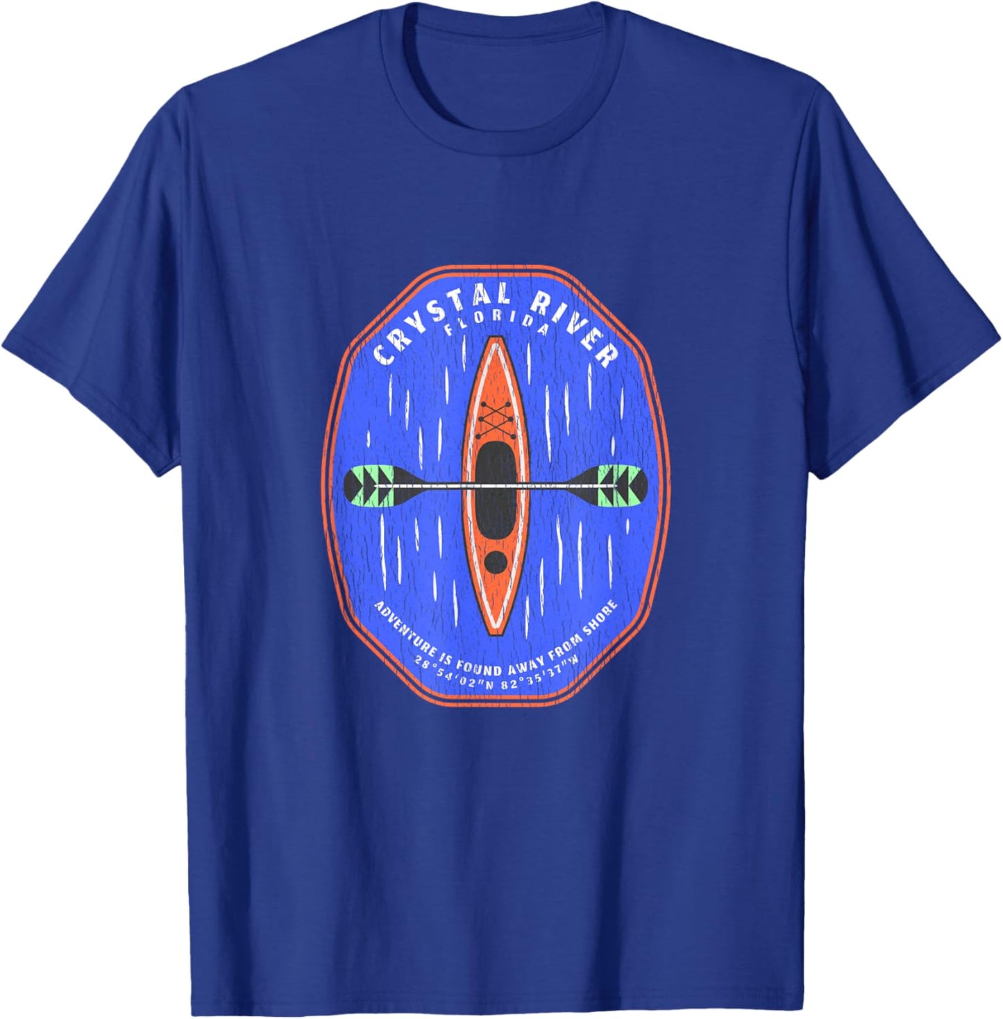 Crystal River Florida Cool Kayaking Souvenir Crystal River T-Shirt - T-Shirt | Royal