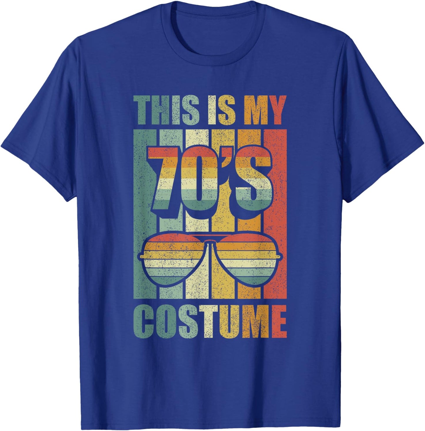 Retro This is My 70's Costume Shirt Funny 70's Party Vintage T-Shirt - T-Shirt | Royal